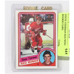 STEVE YZERMAN RED WINGS ROOKIE CARD.