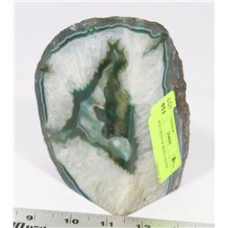 QUARTZ GREEN & WHITE GEODE
