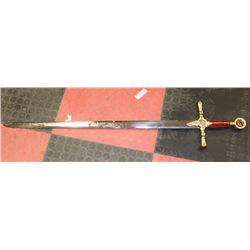LONG AND HEAVY TEMPLAR MASONIC STYLE SWORD