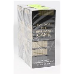 LOT OF 2 DAVIDOFF THE BRILLIANT GAME EAU DE