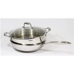 3-PC STAINLESS STEEL 13 INCH DEEP PAN
