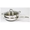 Image 1 : 3-PC STAINLESS STEEL 13 INCH DEEP PAN