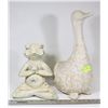 Image 1 : LARGE GOOSE & FROG HOME DECOR PIECES