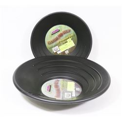PAIT OF PROSPECTING GOLD PANS 10" & 14" FOR GOLD