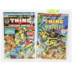 1970'S MARVEL 2 IN 1 COMICS FEATURING THE THING