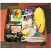 Image 1 : LARGE BOX FULL OF KID'S ACTIVITY ITEMS:
