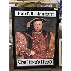 ORIGINALTHE KINGS HEAD PUB WROUGHT IRON SIGN