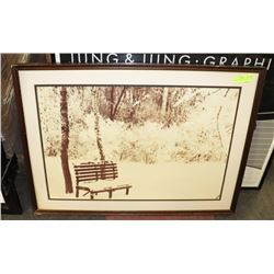 SEPIA PARK SCENE PRINT 36X26