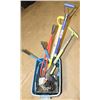 Image 1 : TOTE OF GARDENING TOOLS AND EQUIPMENT.