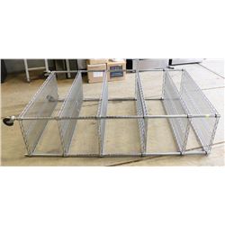 STAINLESS STEEL METRO RACK , NEEDS 1 WHEEL
