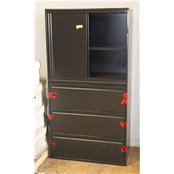 BLACK METAL OFFICE CABINET