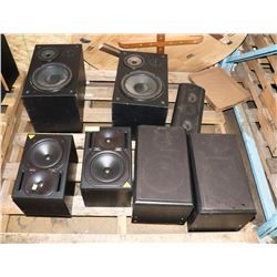 LOT OF 7 ASSORTED SPEAKERS INCL TRUTH B2030P
