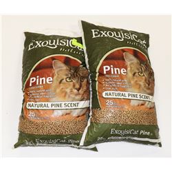 2 BAGS OF EQUISICAT NATURAL PINE CAT LITTER (25LBS