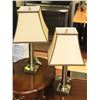 Image 1 : SET OF 2 BRUSHED NICKEL TABLE LAMPS -