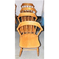 4 CAPTAINS CHAIRS MADE IN CANADA H. KRUG