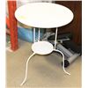 Image 1 : NEW INDOOR/OUTDOOR WHITE METAL TABLE
