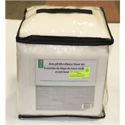 QUEEN OFFWHITE  ANTI-PILL MICROFLEECE SHEET SET