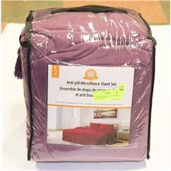 ANTI PILL MICROFLEECE PURPLE KING SIZE SHEET