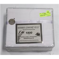BAMBOO COMFORT PLUS QUEEN  SIZE WHITE  1800