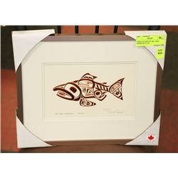 HAIDA SALMON BY BILL REID, SIGNED IN PLATE