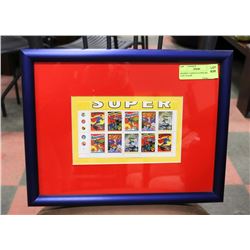 FRAMED VARIOUS SUPER HERO 10-PC STAMP