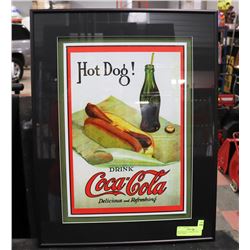 PROFESSIONALLY FRAMED "HOT DOG!" DRINK