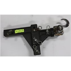 HEAVY DUTY ADJUSTABLE HITCH, 3 BALLS AND 1 HOOK