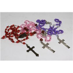 GROUP OF 3 ESTATE ROSARIES