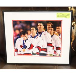 TEAM CANADA WINS OLYMPIC HOCKEY GOLD MEDAL PRINT.