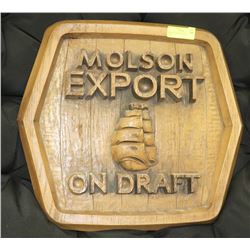 MOLSON EXPORT ON DRAFT WALL SIGN
