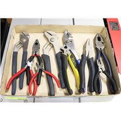 FLAT OF ASSORTED PLIERS
