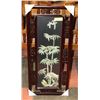 Image 1 : 3D GLASS ORIENTAL STYLE FRAMED PICTURE 35"X 15".