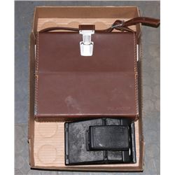 VINTAGE POLAROID AND LEATHER CASE