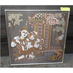 FRAMED THAI WALL HANGING