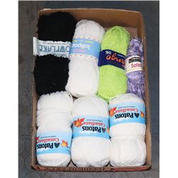 POLY AND ACRYLIC YARN FLAT