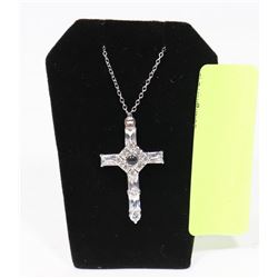 ESTATE RHINESTONE CROSS & CHAIN
