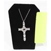 Image 1 : ESTATE RHINESTONE CROSS & CHAIN