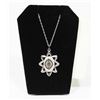 Image 1 : SILVER 8 POINT STAR WITH RELIGIOUS DEITY PENDANT &