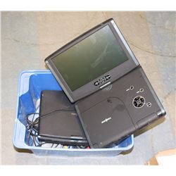2 PORTABLE DVD PLAYERS WITH POWER SUPPLIES.