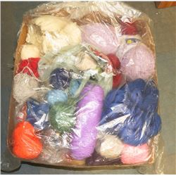 FLAT OF ASSORTED YARN.