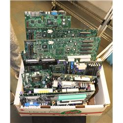 BOX OF SERVER BOARDS & MOTHERBOARDS - NO CPU'S