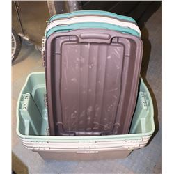 5 LARGE RUBBERMAID BINS