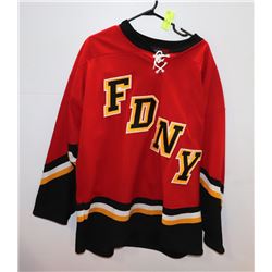 NEW YORK FIRE DEPARTMENT HOCKEY JERSEY SIZE XL.