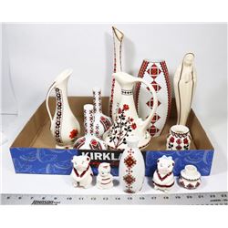 LOT OF UKRAINIAN DESIGN DISHWARE.