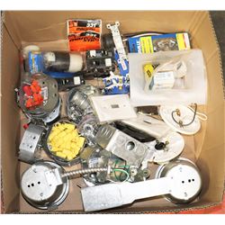 LARGE BOX OF HOME ELECTRICAL SUPPLIES
