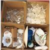 Image 1 : 4 BOXES OF CRYSTAL , GLASS AND CHINA