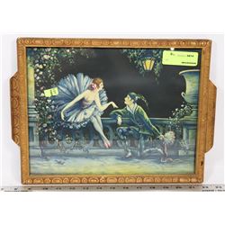 VINTAGE WOOD CARVED TRAY