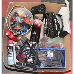 LARGE BOX OF AUTOMOTIVE ACCESSORIES,