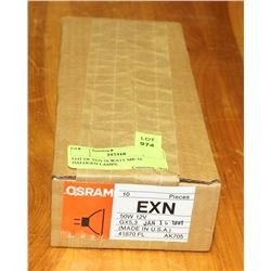 LOT OF TEN 50 WATT MR-16 HALOGEN LAMPS.