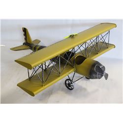 EXTRA LARGE METAL WAR BI-PLANE DECOR